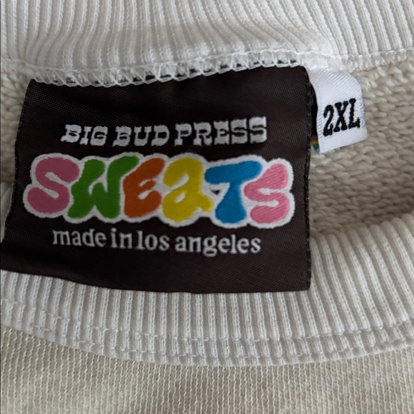 Big Bud Press Sweats Crewneck Sweatshirt, Off-white, 2XL - Picture 5 of 5